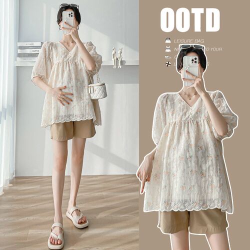 Real Shot Spot 2025 Internet Celebrity Maternity Dress Fashi