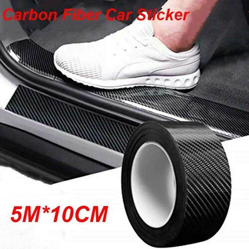 1PC Carbon Fiber Car Sticker Pasting Protective Strip Car Si
