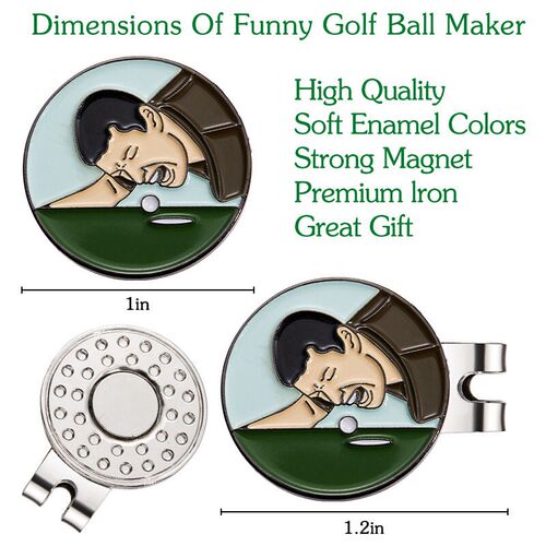 Golf Ball Mark Magnetic Adsorption Alloy Removable Marker