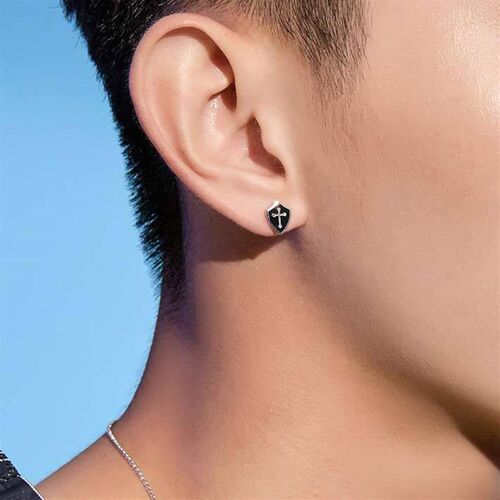 New Black Personality Fashion tendy Mens Simple Exquisite E