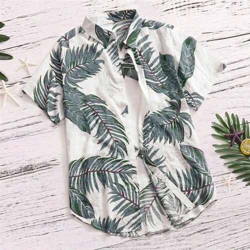 Hawaiian Shirts Red Tropical Shirts Floral Men Dazn ops Summ