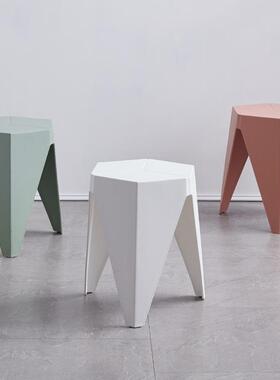塑料凳子子加厚家用可叠放圆餐桌板凳凳北时尚创意OLA-SLDZ高凳欧