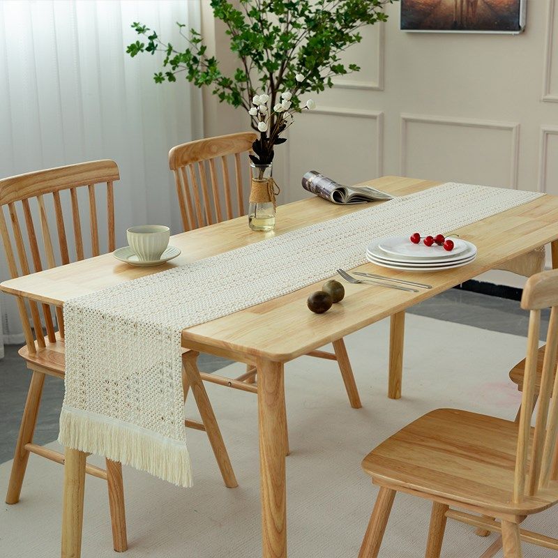 纯色编织流苏棉麻桌旗桌布茶艺餐垫桌垫派对拍照背景布民宿风格,居家布艺,桌旗,淘宝优惠券,粉丝福利购,淘宝优惠卷
