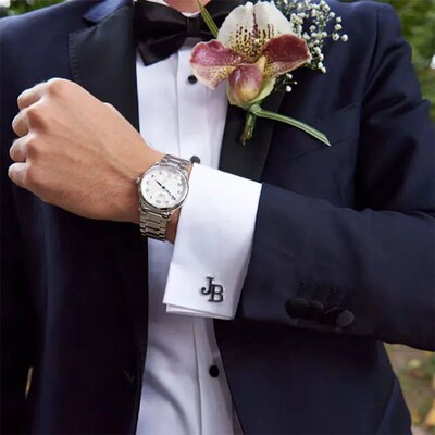 Skyrim 2pcs Custom Cufflinks Men Stainless Steel Personalize