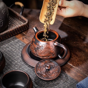 新款 紫砂壶紫陶茶壶半手工功夫茶具单壶西施石瓢壶竹节龙蛋陶茶壶