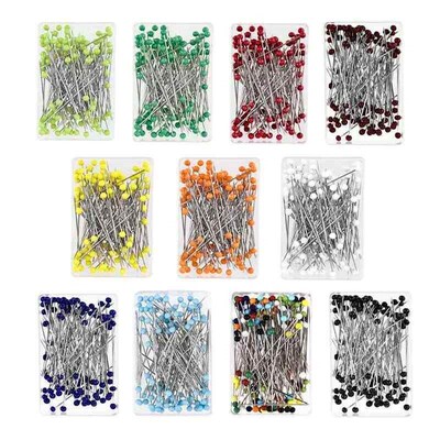 100Pcs/Box 38mm Sewing Pins With Glass Ball Head Straight Pu