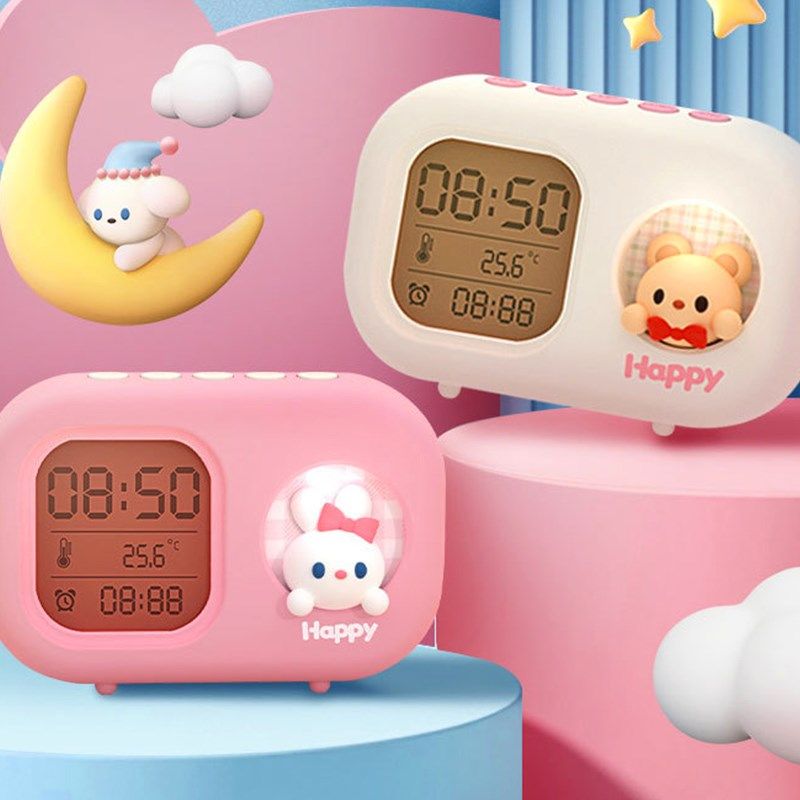 JOJOS L. PD.杂货先生.闹钟电子带夜灯款趣味儿童卧室书房 乎工,家居饰品,台钟/闹钟,淘宝优惠券,粉丝福利购,淘宝优惠卷