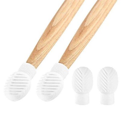 2Pcs Silicone Drumstick Practice Tips Silent Mute Drum