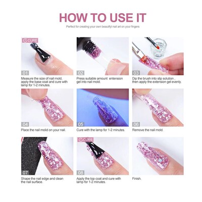 15ml Nail Gel Kit For Quick Extension Nail Art Polymer Gel N