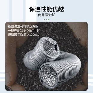 新风系统橡塑保温消音软管PVC消声管风机消音降噪管新风消音管道