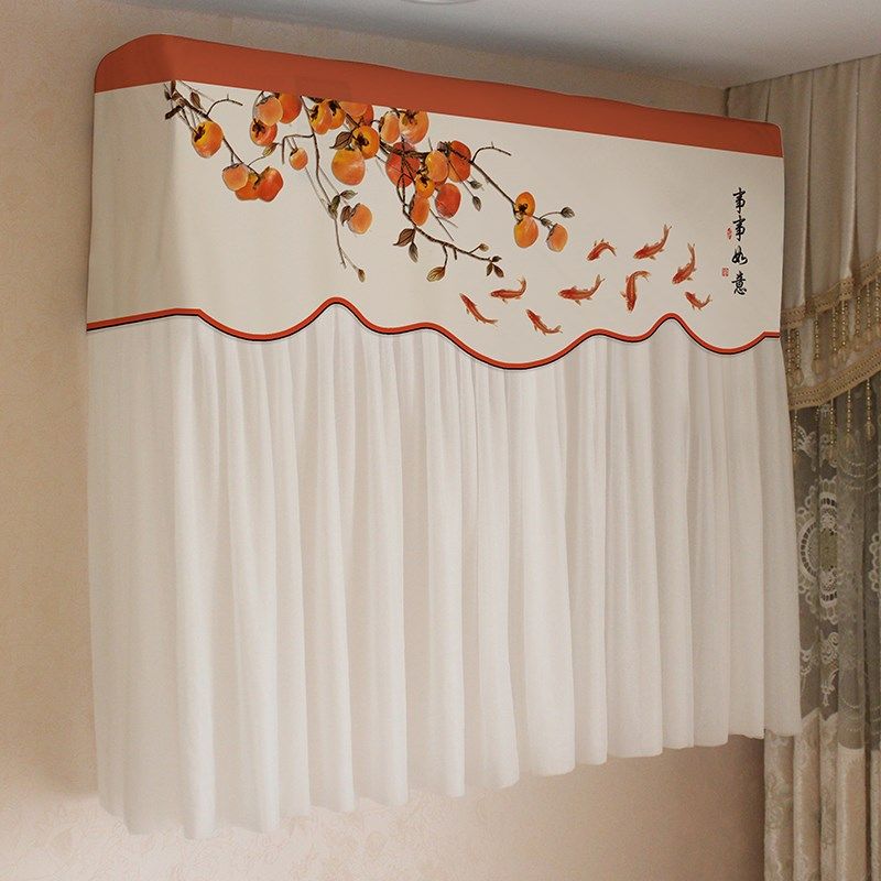 中式新款挂式空调罩防直吹月子挂机防尘罩夏季开机不取内机罩挡风