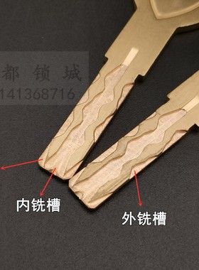 福熙防盗大门11齿叶片锁芯 艾维特388*锁体专用115mm=+7