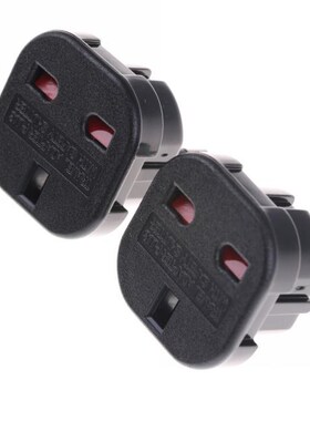 2pcs New UK To European Plug Adapter Socket Plug Converter T
