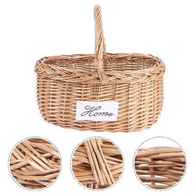 Portable Storage Basket Fruit Weaving Picnic Holder