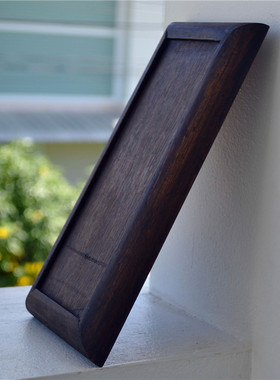 泰国实木托盘长方形竹编小托盘茶盘功夫茶具竹木制品东南风格复古