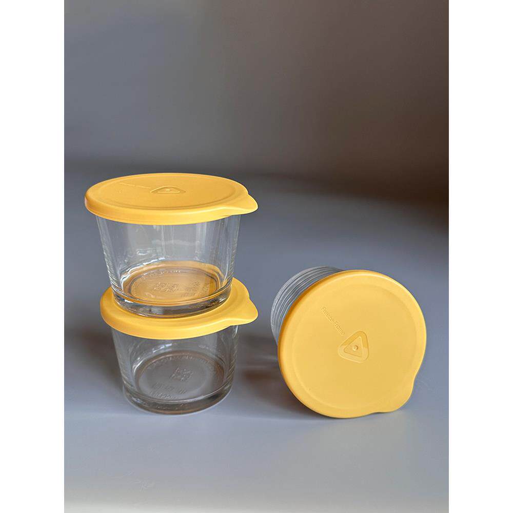 出亚马逊厨房密封罐冰箱整理收纳瓶透明玻璃储物罐咸菜调料保鲜盒