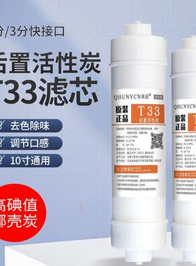 净水器大小T33后置滤芯椰壳活性炭2分3分家用直饮纯水机口感抑菌