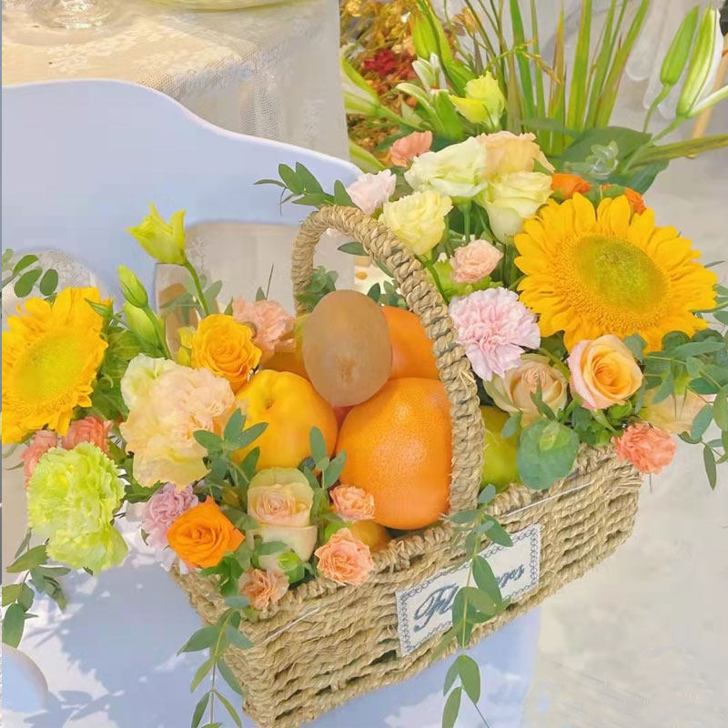 月子鸡蛋花篮花童水果鲜花伴娘伴手礼手提藤编diy编织插花乔喜,家居饰品,花篮,淘宝优惠券,粉丝福利购,淘宝优惠卷