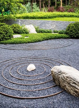 广东砾石黑色白色砾石灰色砾石枯山水日式庭院造景小石头装饰铺路