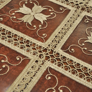 欧式布艺蕾丝桌布镂空长方形餐桌布茶几布电视柜盖巾台布钢琴巾