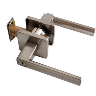 美式室内房门锁北欧黑色化妆室实木门把手方盖单舌静音日规水平锁