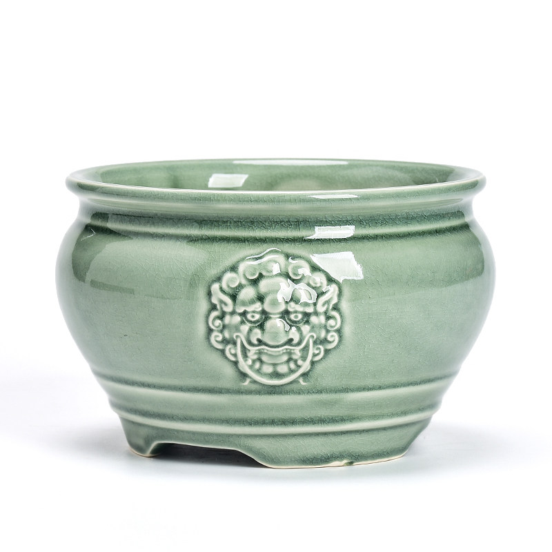 中国风陶瓷花盆创意方形吊兰绿植造景盆多肉蝴蝶兰专用盆景盆兽头,鲜花速递/花卉仿真/绿植园艺,花盆,淘宝优惠券,粉丝福利购,淘宝优惠卷