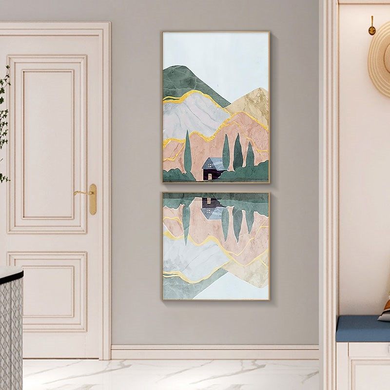 竖款电表箱遮挡大尺寸电闸玄关盒配电箱装饰画盒网络两联组合定做,家居饰品,现代装饰画,淘宝优惠券,粉丝福利购,淘宝优惠卷