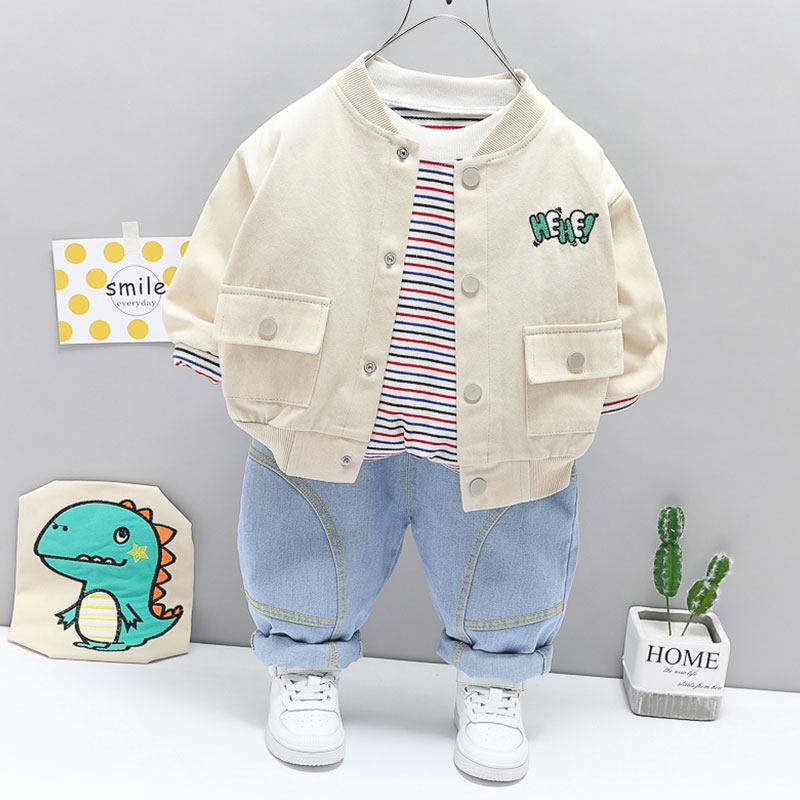 儿童装外套装1周岁2到3岁半4宝宝男童春装秋天女男孩薄款夏装衣服