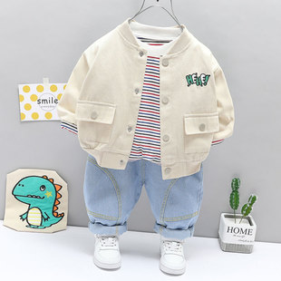 儿童装外套装1周岁2到3岁半4宝宝男童春装秋天女男孩薄款夏装衣服