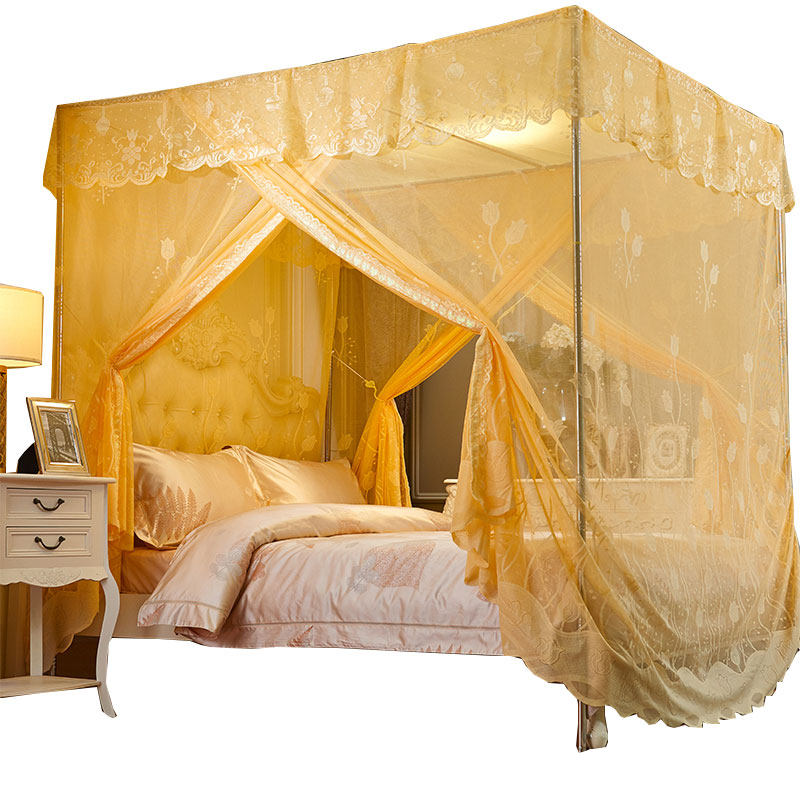 新款蚊帐1.8m床老式家用1.5m单门纹帐防尘顶带支架加厚加密双人床,床上用品,蚊帐,淘宝优惠券,粉丝福利购,淘宝优惠卷