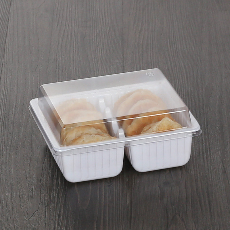 酥饼包装盒一次性透明老婆饼月饼烘培蛋糕小桃酥糕点绿豆糕打包盒