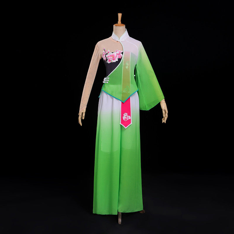 儿童古典舞演出服装女童中国风茉莉花开秧歌扇子伞表舞蹈艺考服装
