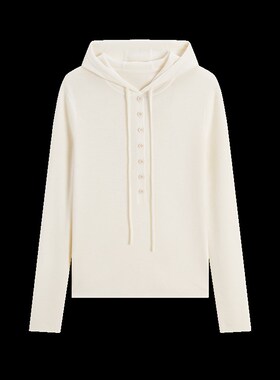 GJHJ亲肤质感 全羊毛连帽衫针织开衫打底内搭款多色轻薄保暖百搭