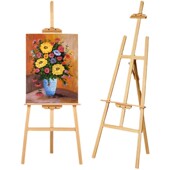 油画架美术生专用可调节 展示架 木制画架 素描写生折叠实木画架