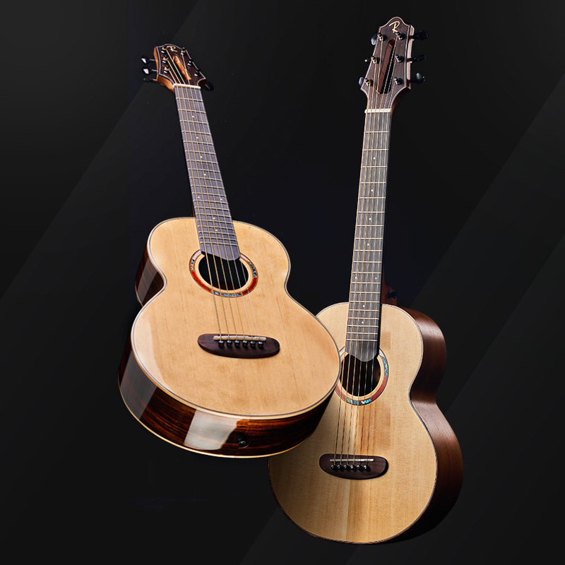 30寸面单民谣吉他儿童初学全单板小吉他演奏级mini六弦旅行木吉他