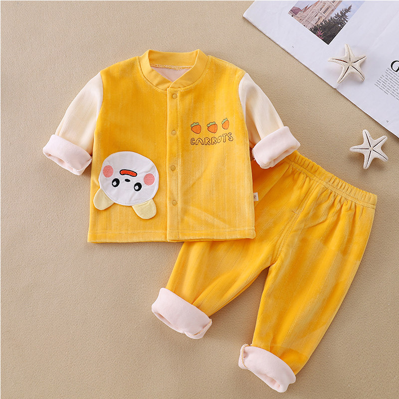 婴儿衣服秋冬季保暖款新生宝宝无骨加绒内衣两件式贴身睡衣春秋套,童装/婴儿装/亲子装,内衣套装,淘宝优惠券,粉丝福利购,淘宝优惠卷