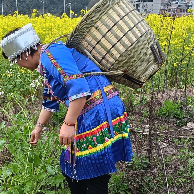 贵州纯手工竹编背篓 大号背篼 背筐 菜筐 圆背篼 背娄 柴背篼菜篓