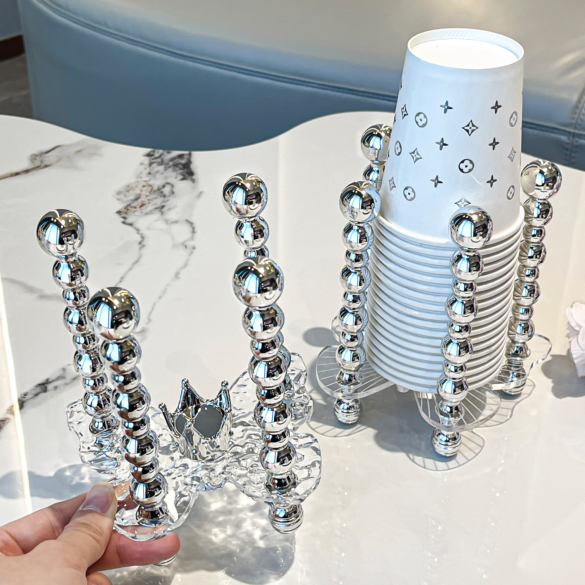 杯子收纳置物架一次性杯子取杯器水杯纸杯架奶茶杯盖咖啡杯收纳盒,家庭/个人清洁工具,杯架,淘宝优惠券,粉丝福利购,淘宝优惠卷