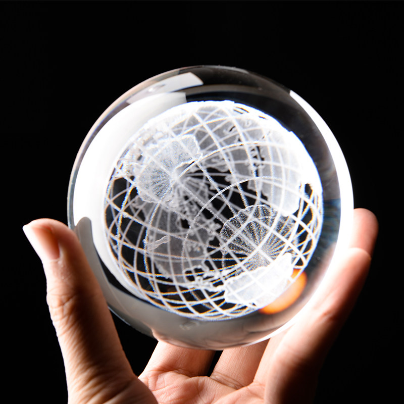 高档大小号水晶球地球摆件 内雕球生日礼物家居客厅办公室装饰品,家居饰品,装饰摆件,淘宝优惠券,粉丝福利购,淘宝优惠卷