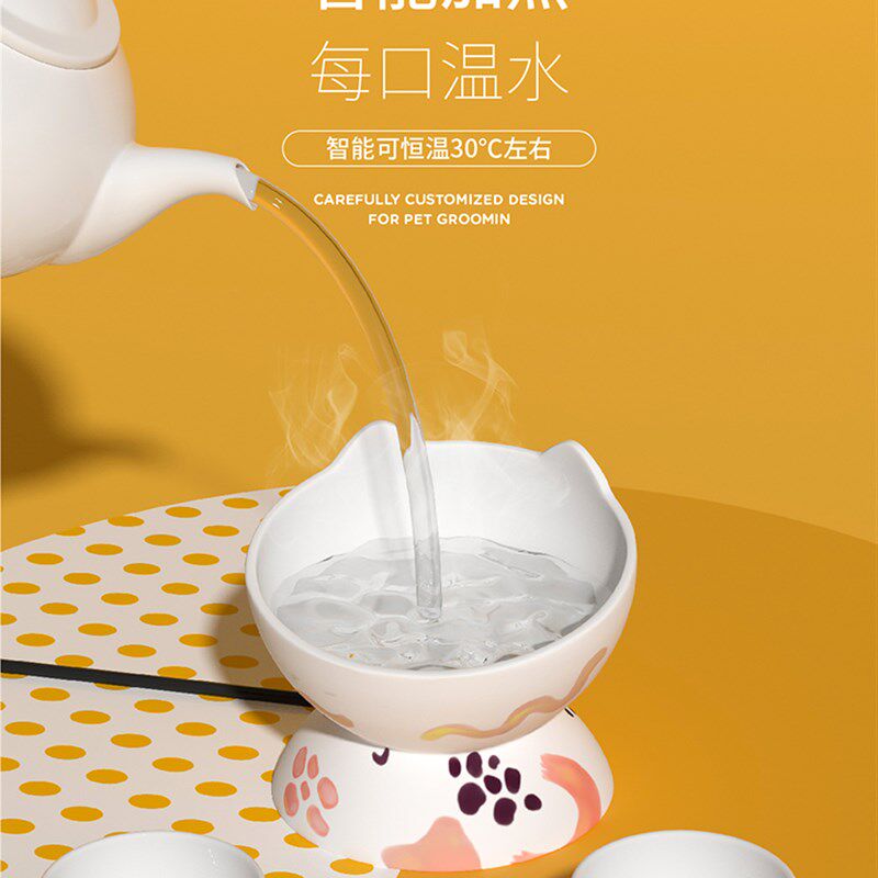 猫咪恒温饮水机宠物加热冬天喝水保温狗狗喝水器自动猫用温水猫碗