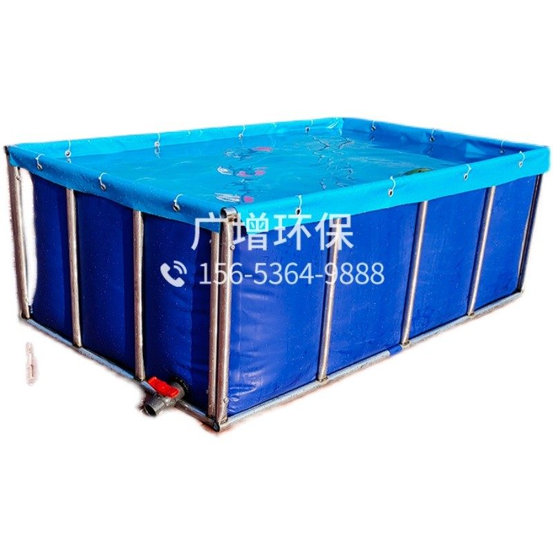 帆布鱼池加厚带支架长方形养鱼池庭院室外帆布鱼池防水布鱼池专用,居家日用,防雨布,淘宝优惠券,粉丝福利购,淘宝优惠卷