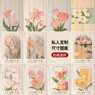 门帘隔断帘家用免打孔帘子卧室房间厨房遮挡帘卫生间隔断布艺挂帘