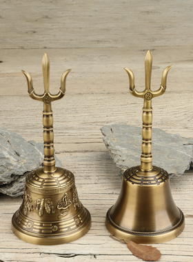 瑞象 三叉铃暗八仙铃八卦三清铃太极八卦铃八宝铃仿古手摇铃道用