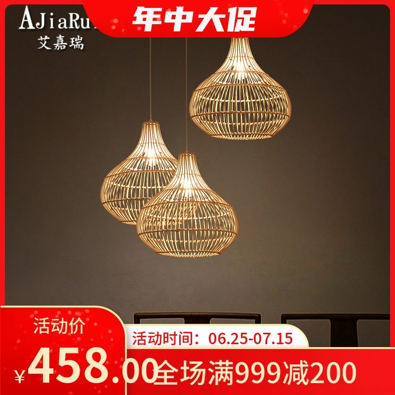 中式简约竹艺餐馆藤编吊灯田园餐厅饭店民宿茶室日式葫芦藤艺灯笼,家装灯饰光源,酒店/宴会厅/餐饮吊灯,淘宝优惠券,粉丝福利购,淘宝优惠卷