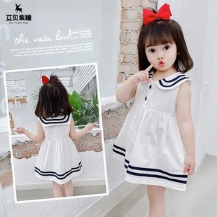 宝宝连衣裙2夏季薄款1纯棉圆领无袖0-5岁小女童短裙3夏天儿童裙子