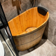 尚田木桶浴桶小户型明装 实木泡澡浴缸56cm宽小卫生间成人洗澡浴盆