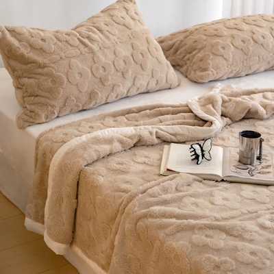 秋冬加厚保暖舒棉绒毛毯沙发盖毯办公室午睡盖被卧室休闲毛绒毯子