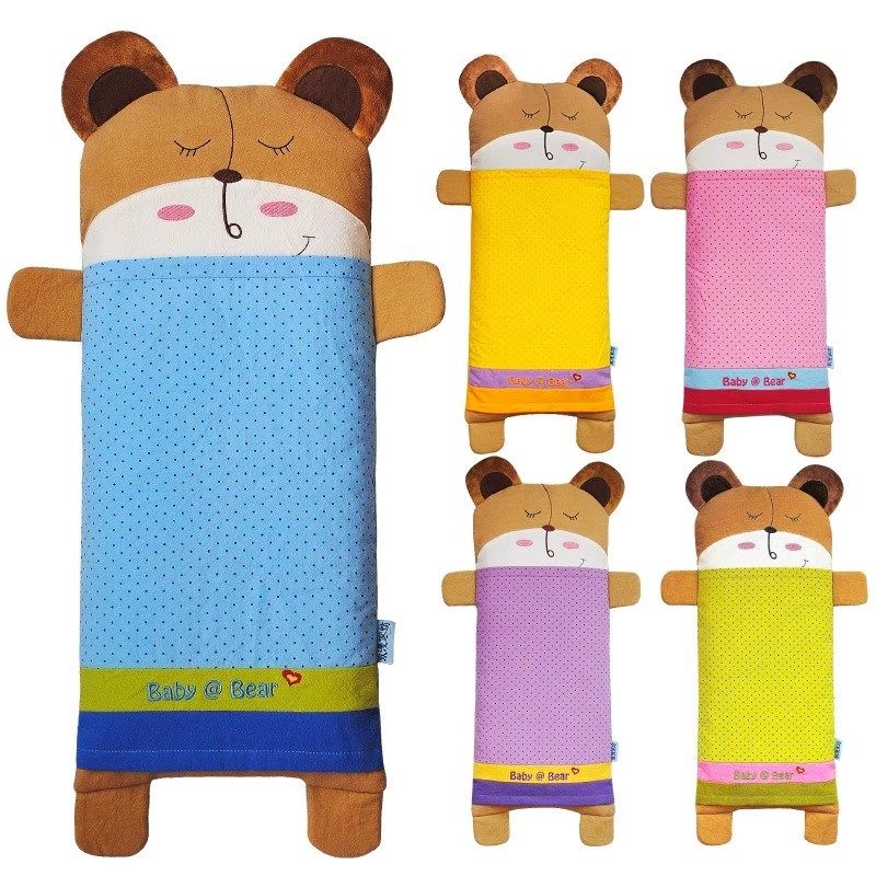 双漫宝宝熊婴儿枕头小枕头新生幼儿园专用荞麦枕儿童枕头6岁以上