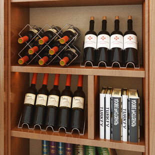 红酒架格子菱形酒架简易酒柜酒格子托酒瓶展示架创意摆件轻奢斜放