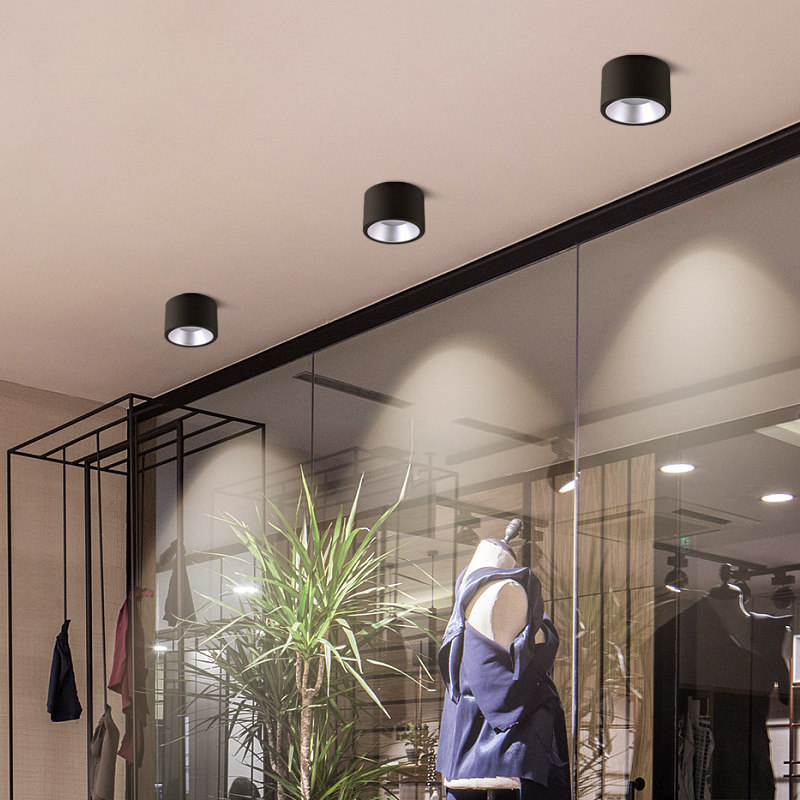 led明装筒灯深杯防眩吸顶式免开孔圆形店铺商用cob工程吊装圆筒灯,家装灯饰光源,明装筒灯,淘宝优惠券,粉丝福利购,淘宝优惠卷